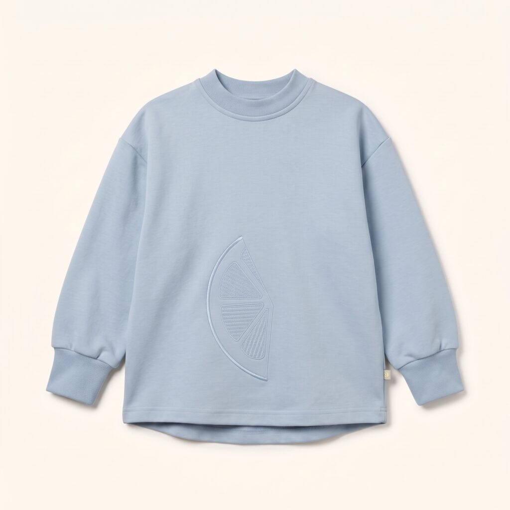 À la montagne - Top - Washed blue
