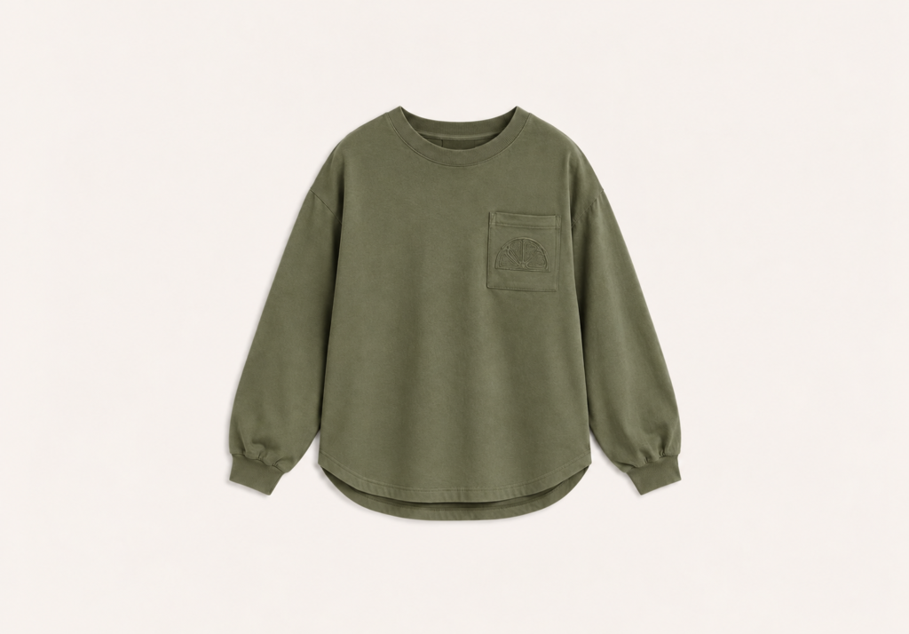 Au chaud chez Mamie - Top - Olive green